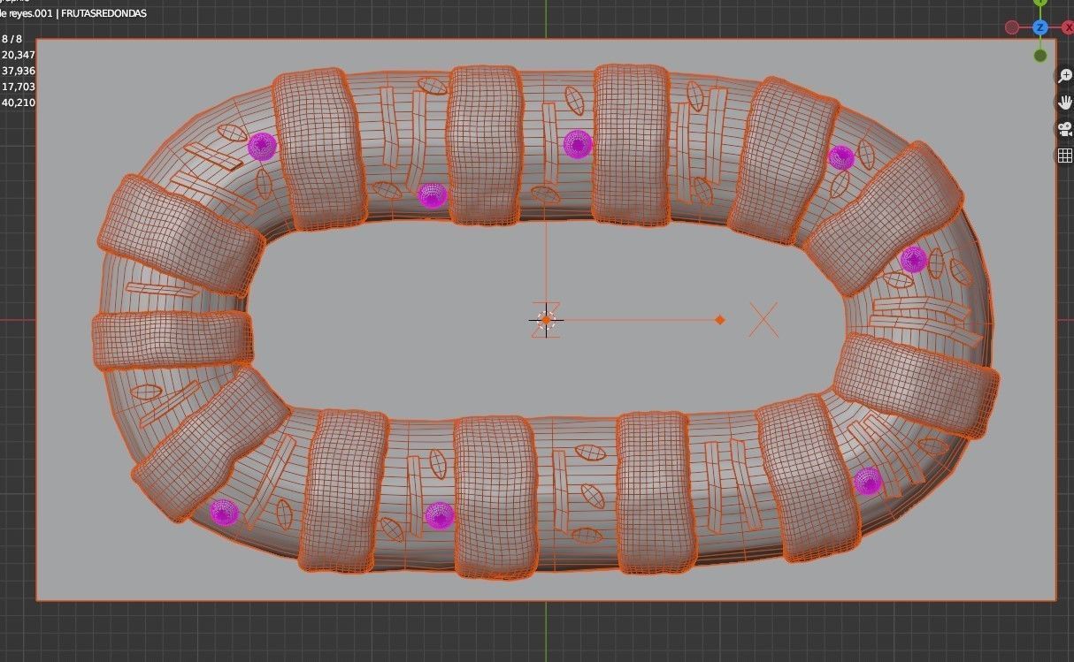 ROSCA DE REYES  -Three Kings cake 3D model_4