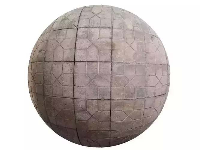 Dirty Tile Floor pbr Texture