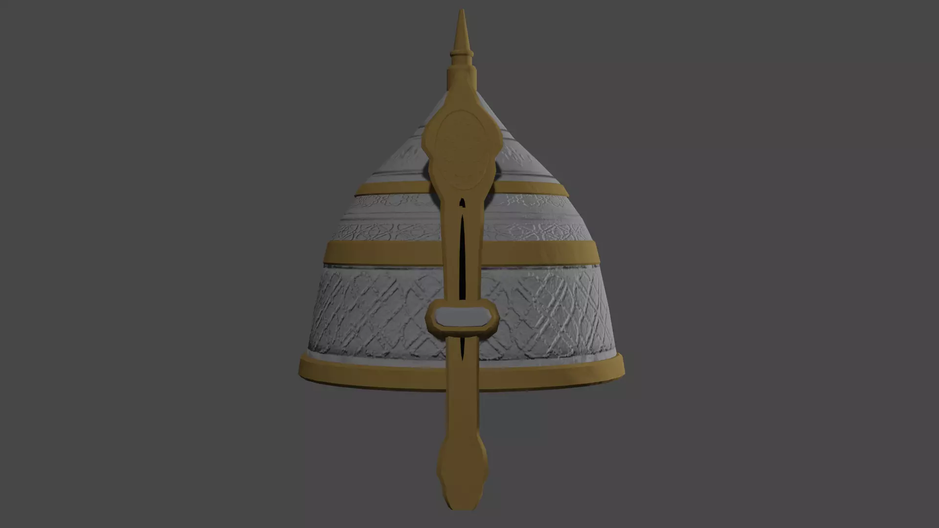 Low Poly Arabic Saladin Turban Helmet Low-poly 3D model