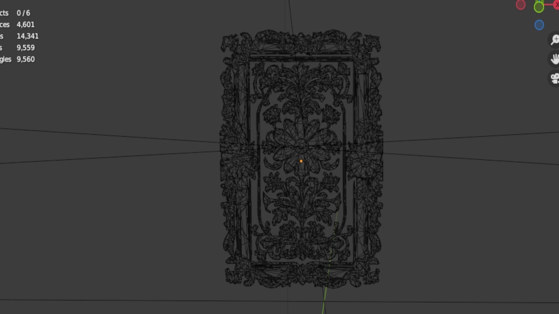 classical door decor 10 3D model_6