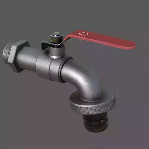 Garden Faucet Low-poly 3D model