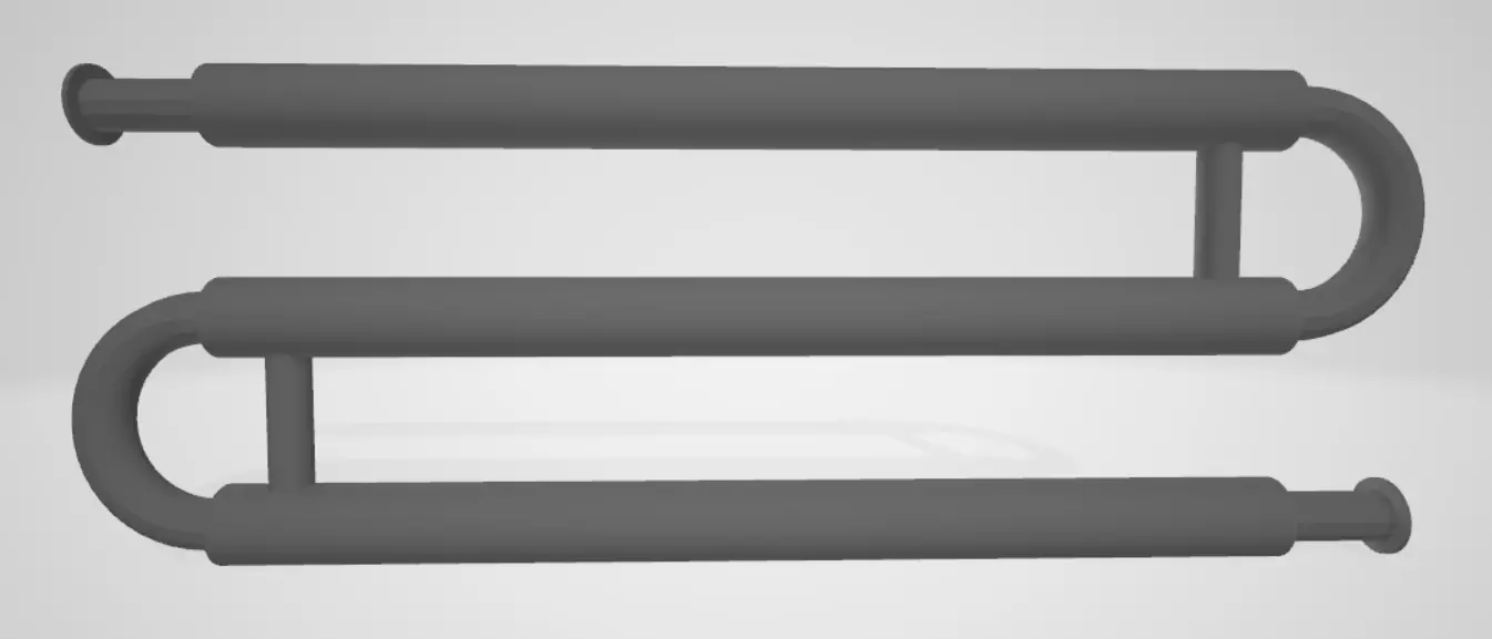 Heat Exchanger Double Pipe Shell and Tube Free 3D model