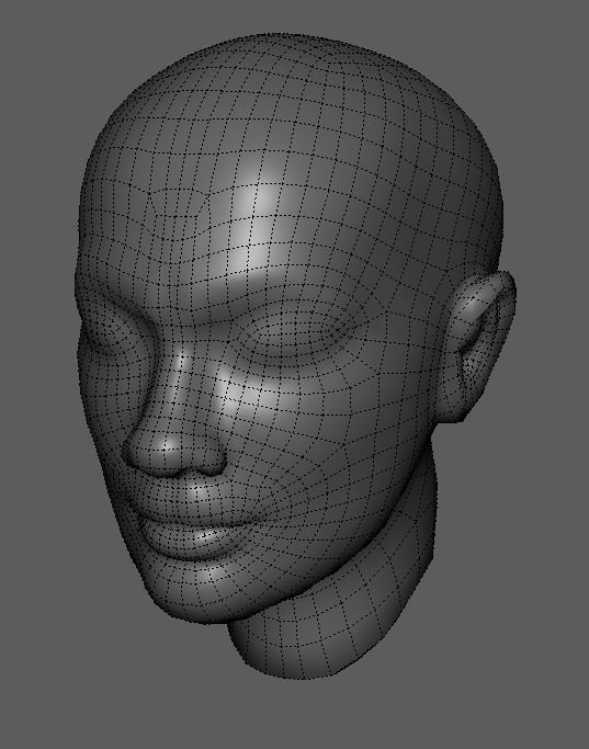 Realistic Female Asian head Low-poly 3D model Textures Free 3D model_2