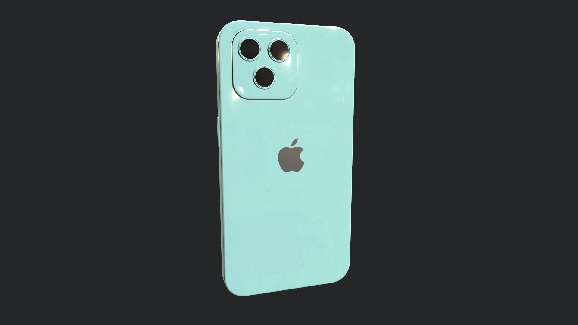 apple mobile Low-poly 3D model_1