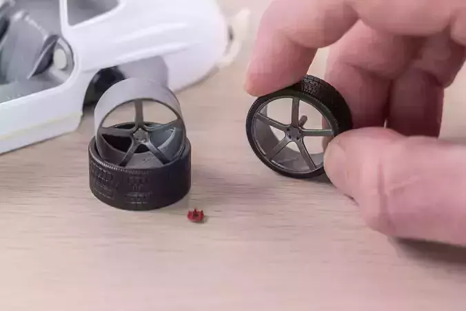 24th SCALE MODEL CAR WHEEL V2 3D print model