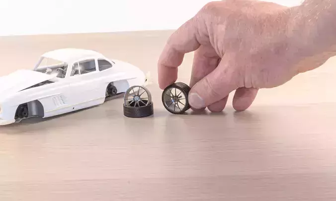 24th SCALE MODEL CAR WHEEL V3