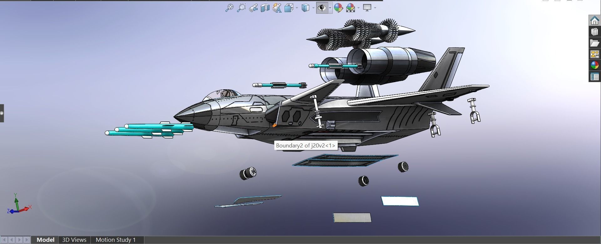 chengdu j20 3d cad model 3D print model_3