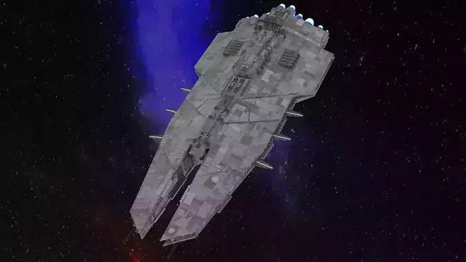 spaceship low poly