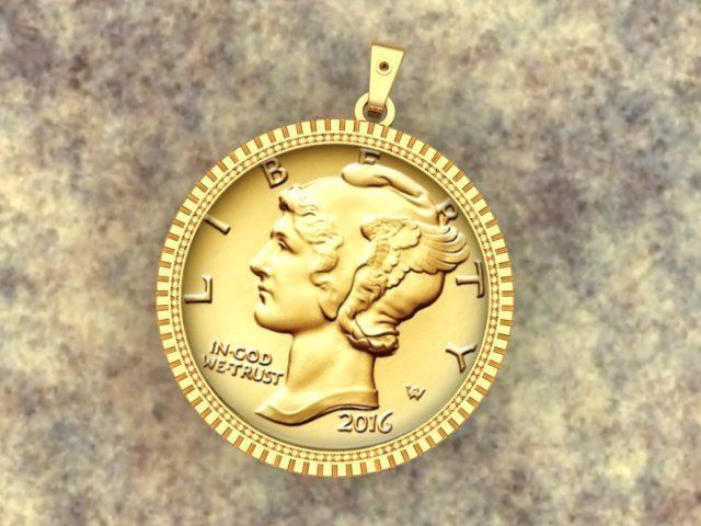 Ring Shank for Dime Coin Frame 3D print model_13