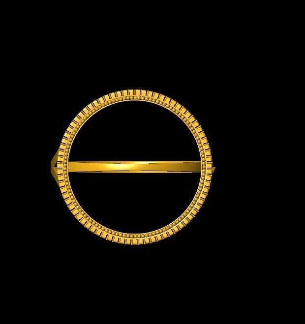 Ring Shank for Dime Coin Frame 3D print model_24