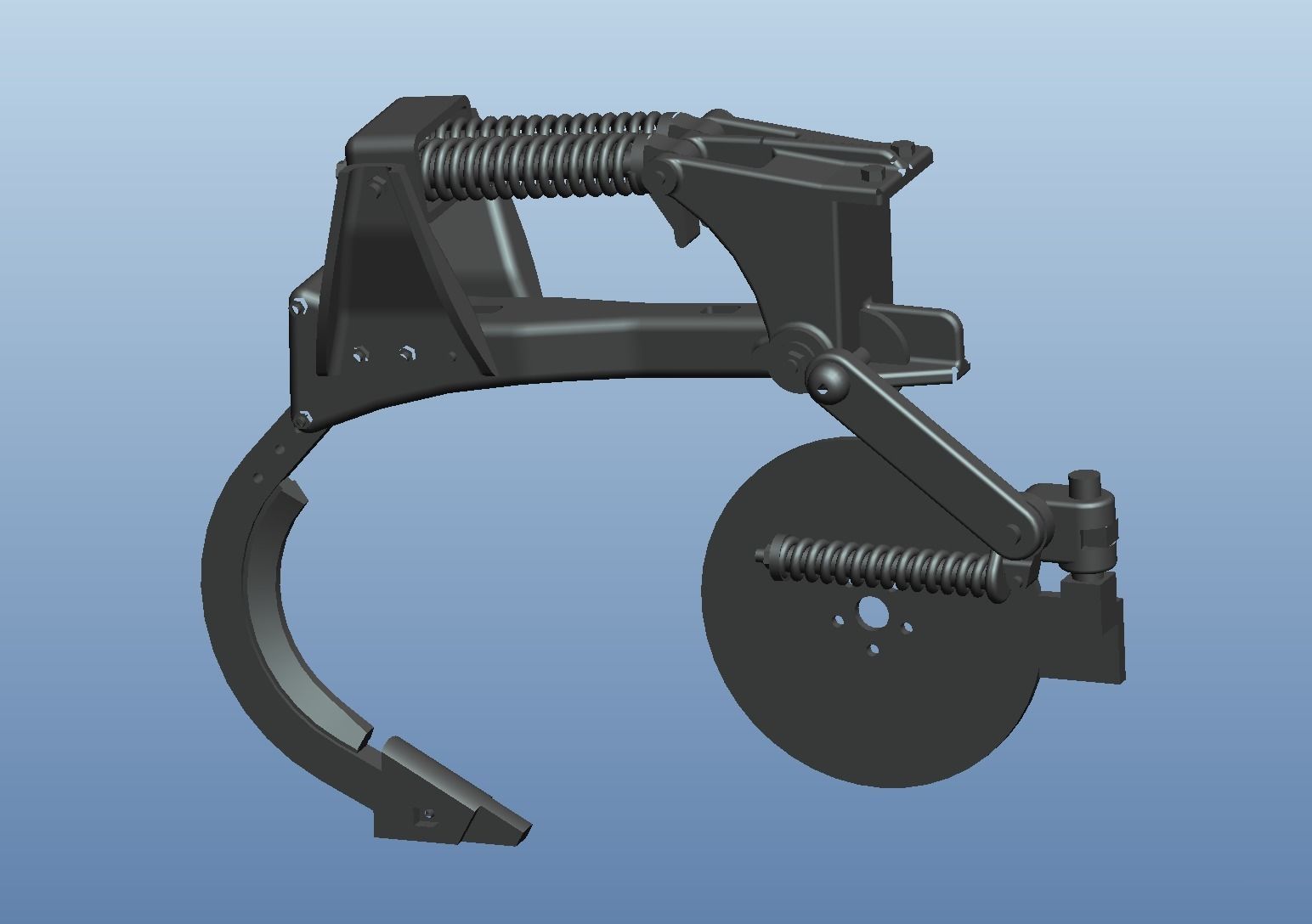 plow machine 3D model_4