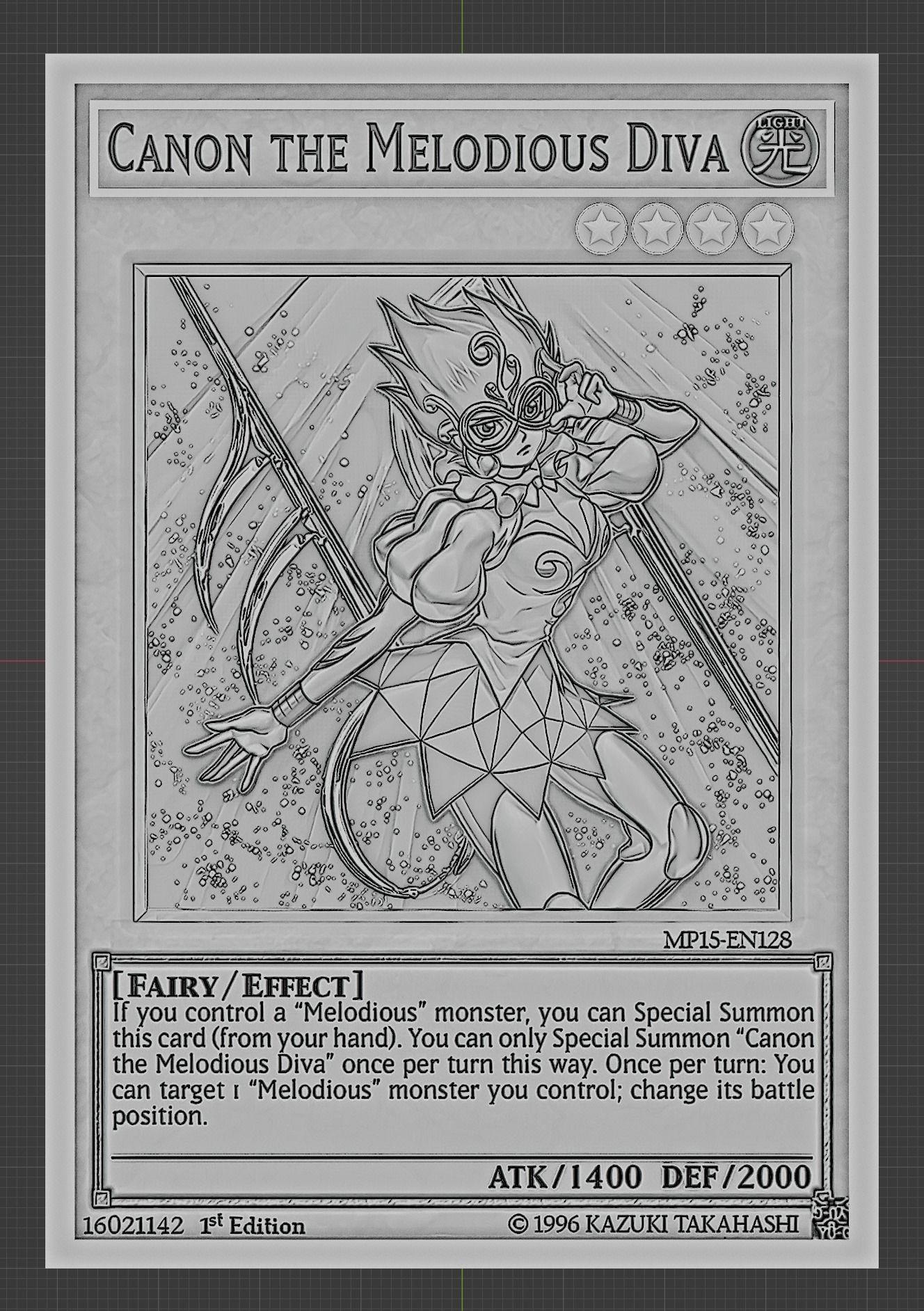 Canon the Melodious Diva - yugioh 3D print model_3