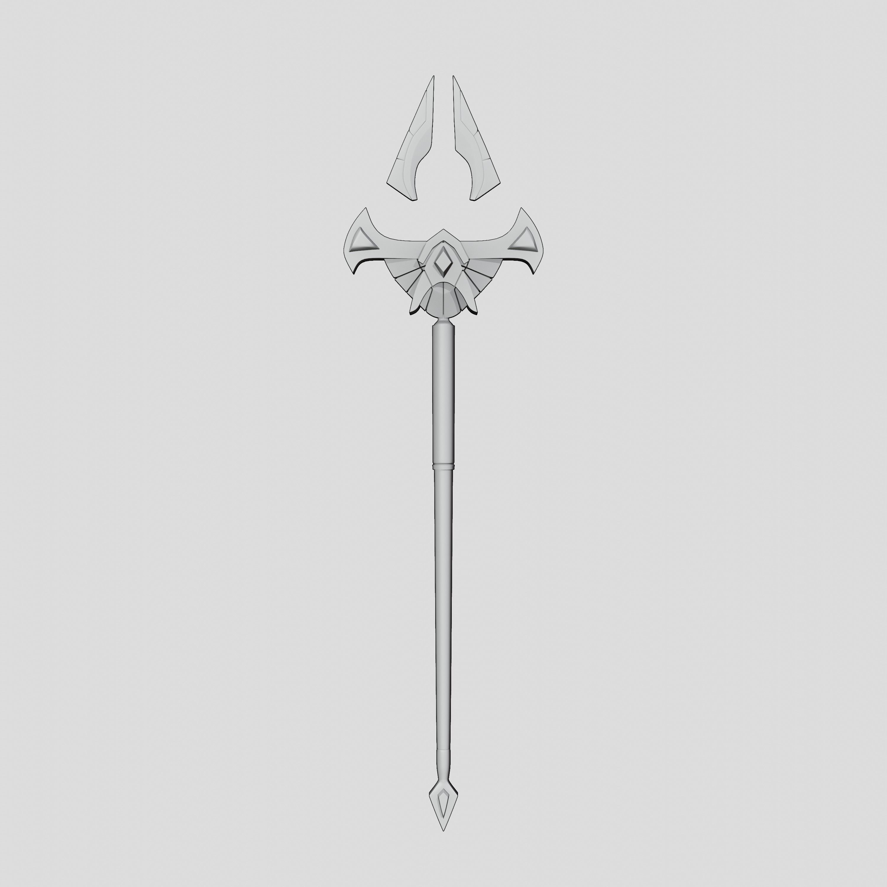 Azir Staff weapon League of Legend 3D print model_6