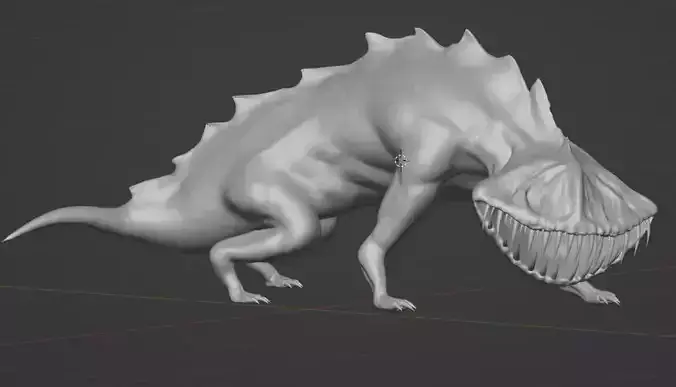 Eyeless Dog  posed Sculpt for 3D printing