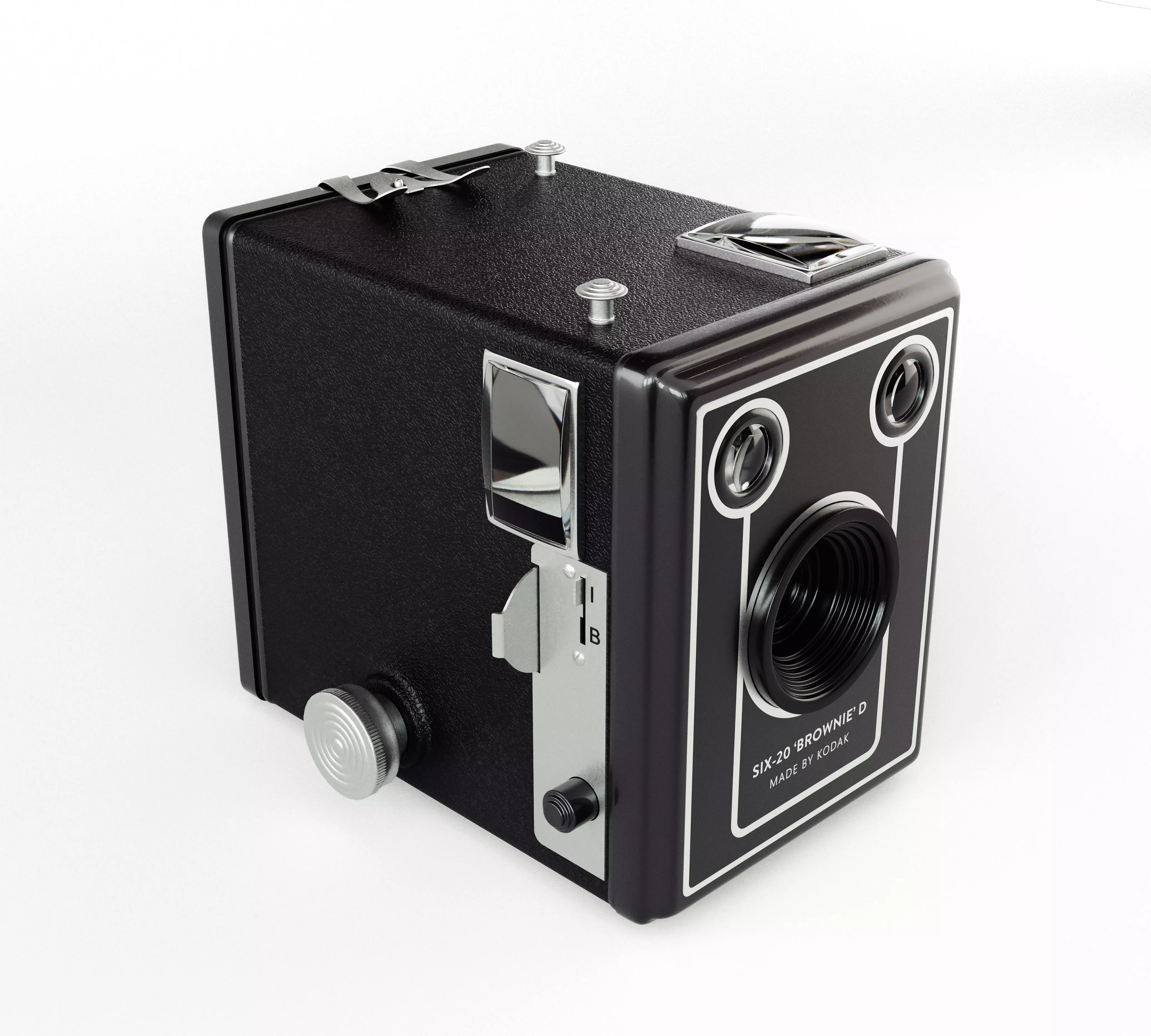 Kodak Six-20 Brownie D Camera 3D model_0