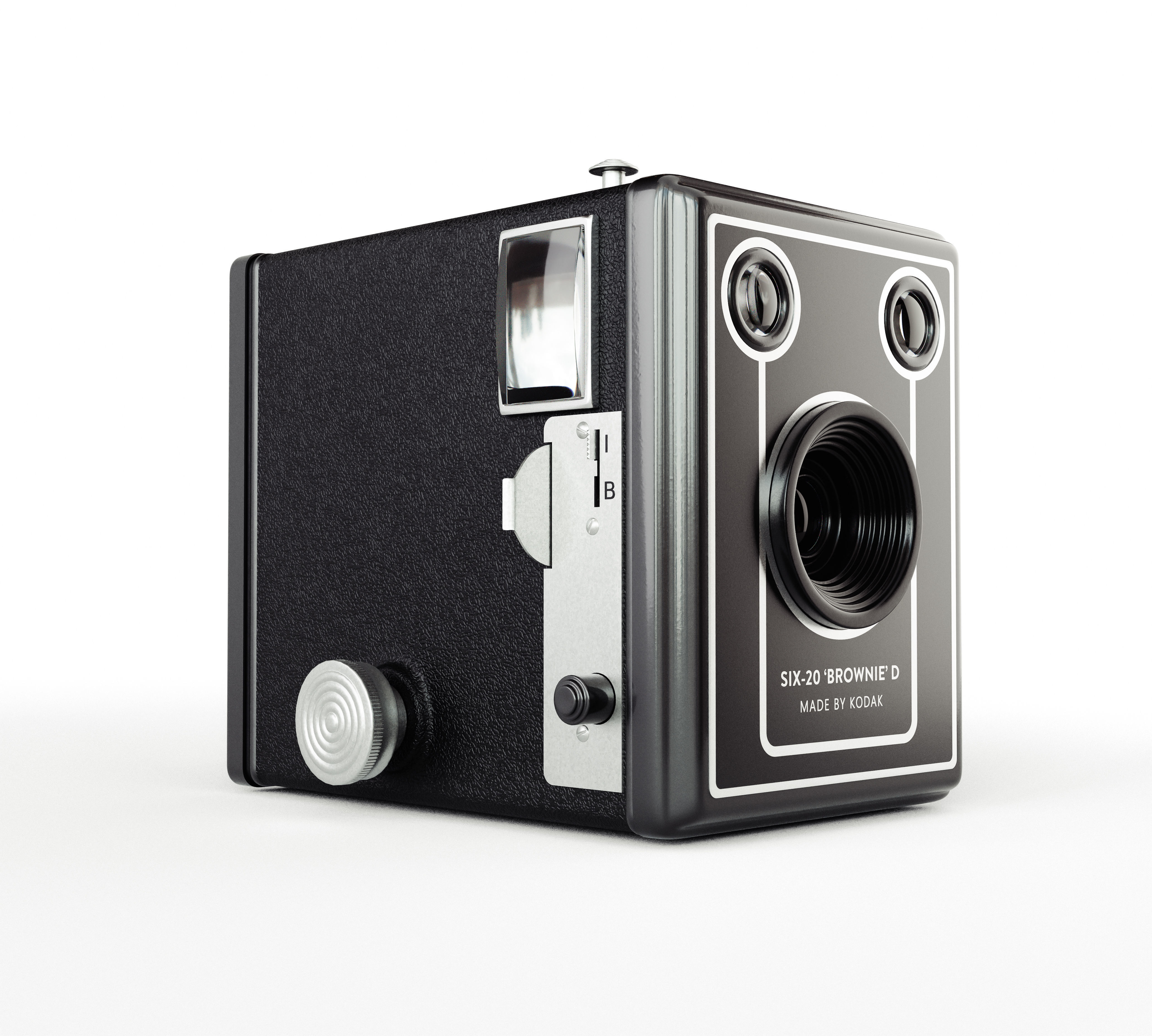 Kodak Six-20 Brownie D Camera 3D model_2