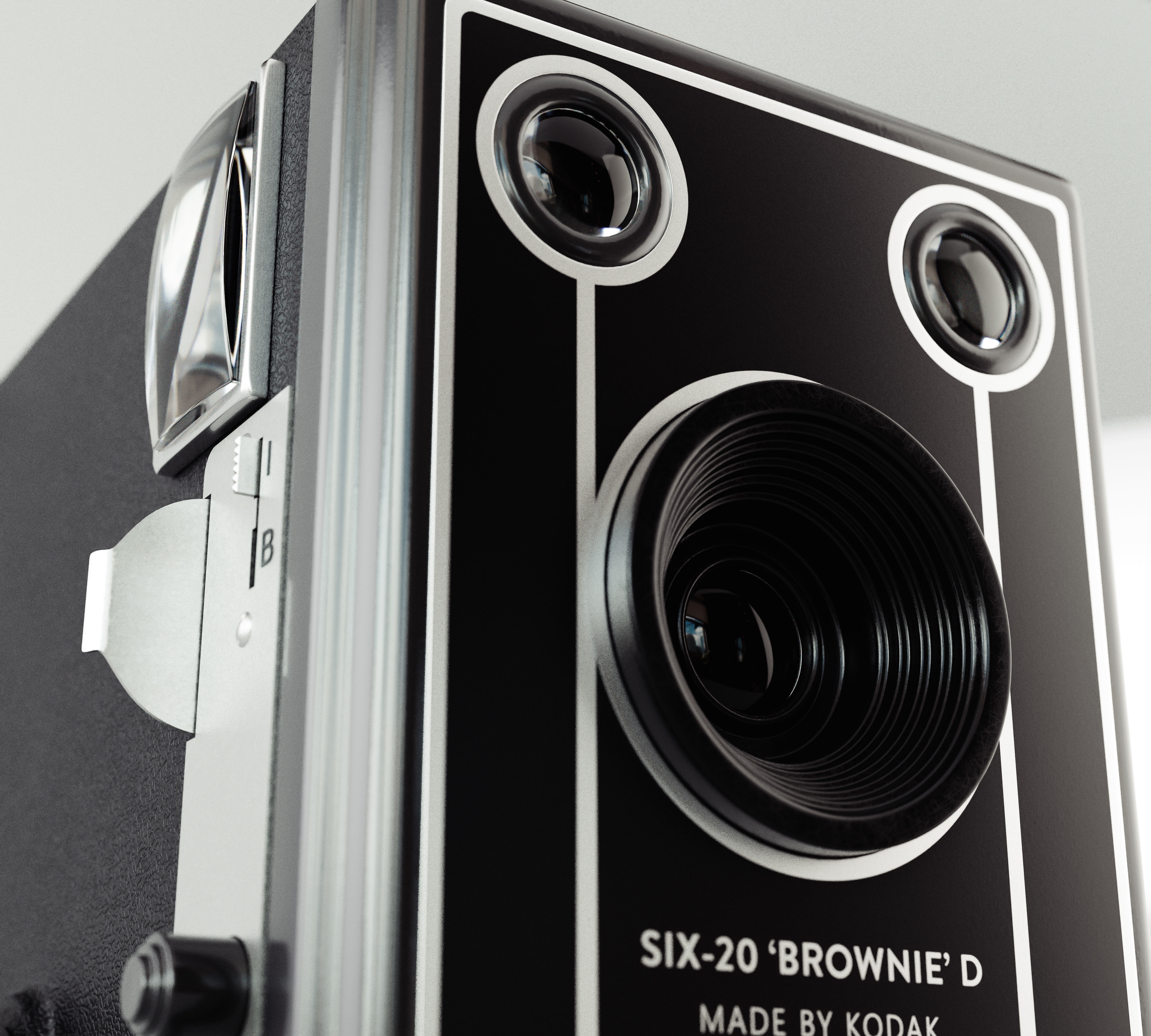 Kodak Six-20 Brownie D Camera 3D model_8