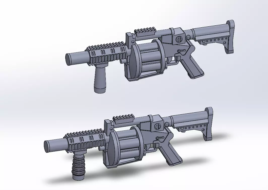 MGL-140 Multiple Grenade Launcher Pack 3D Print Model 3D print model_0