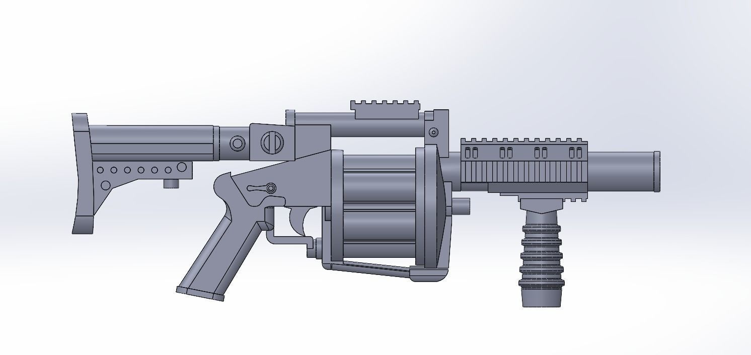 MGL-140 Multiple Grenade Launcher Pack 3D Print Model 3D print model_3