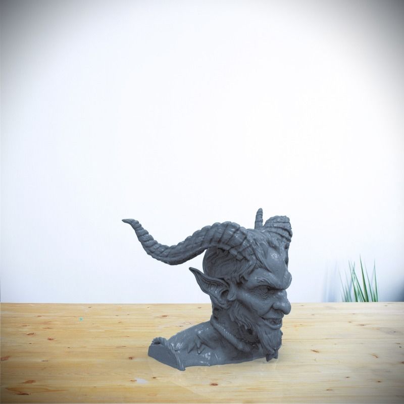 Krampus-3D Printable Krampus Evil Santa Bust 3D print model_9