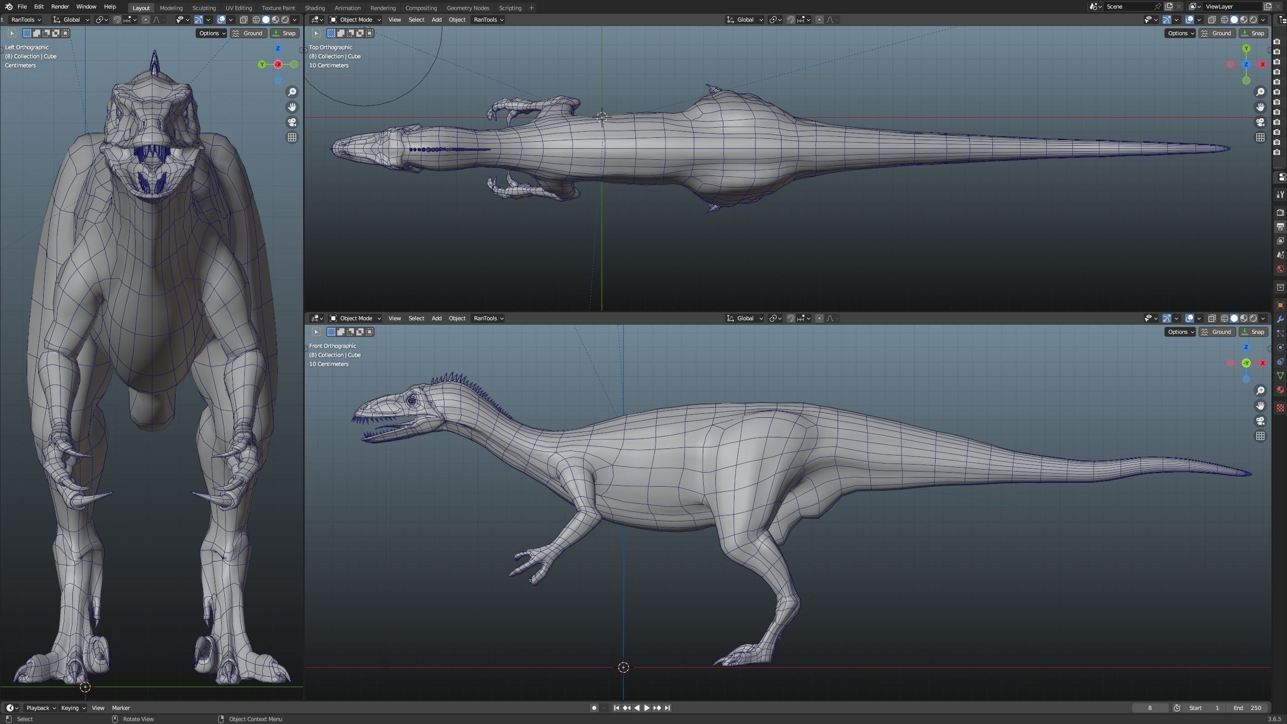 Masiakasaurus Low-poly 3D model_5