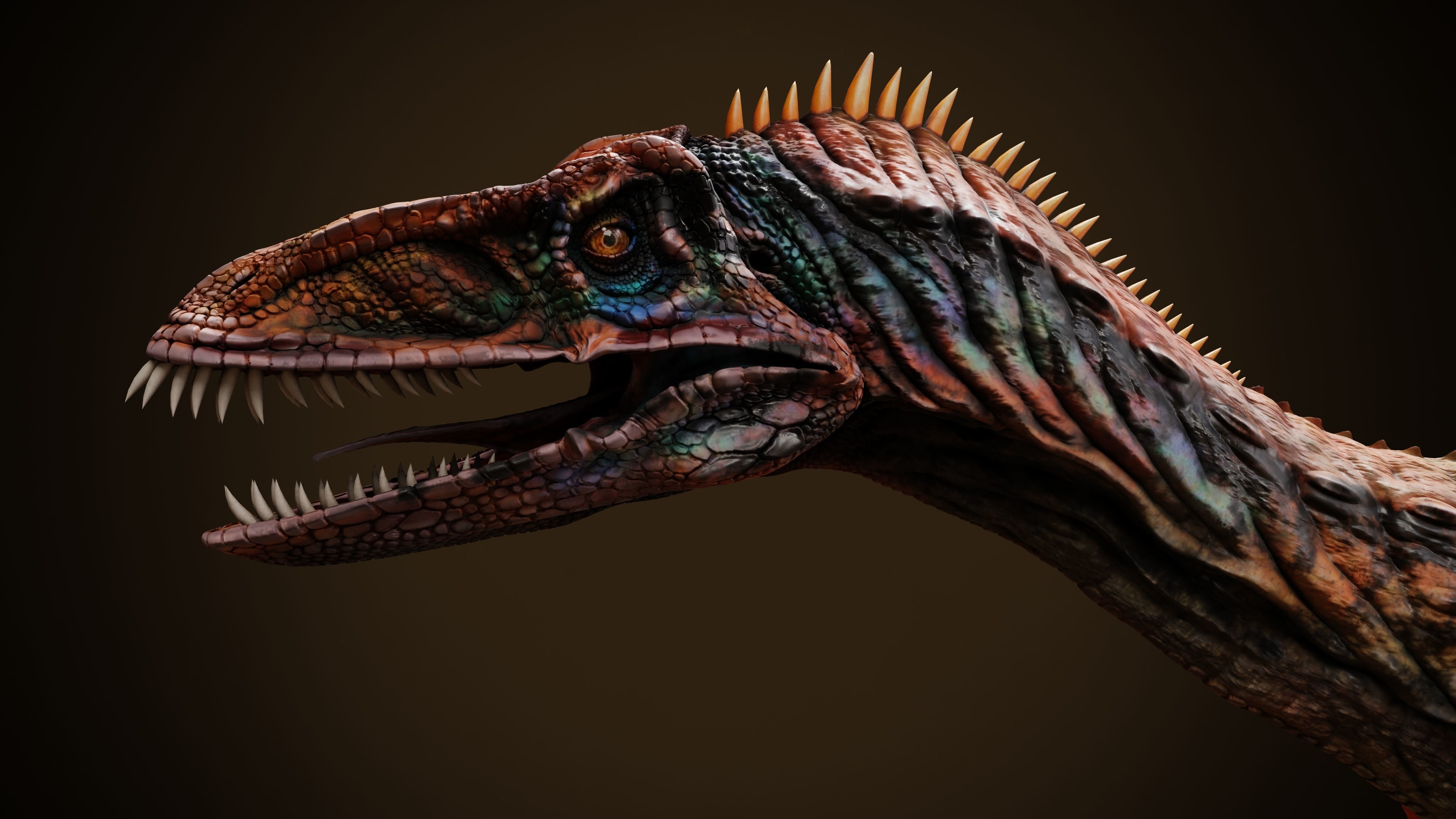 Masiakasaurus Low-poly 3D model_1