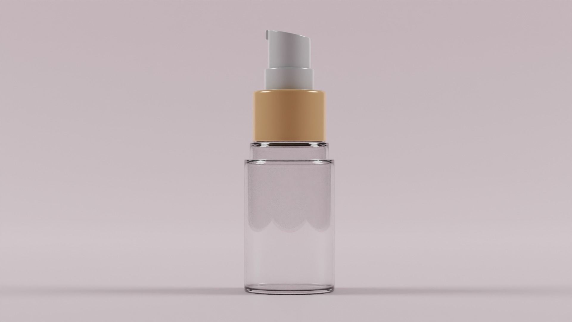 Airless pump bottle 3D model_3