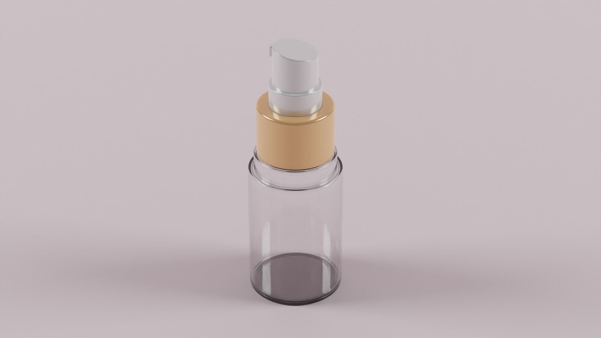 Airless pump bottle 3D model_1