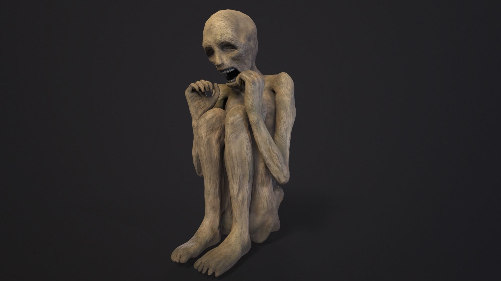 Mummified Corpse Low-poly 3D model_8