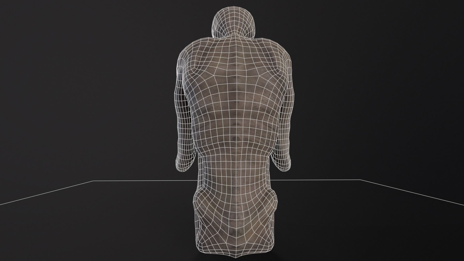 Mummified Corpse Low-poly 3D model_17