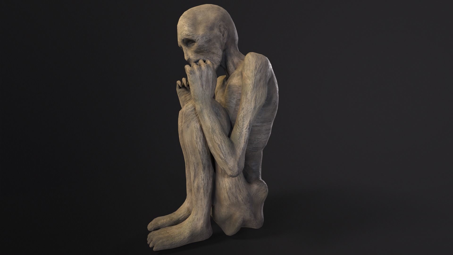 Mummified Corpse Low-poly 3D model_10