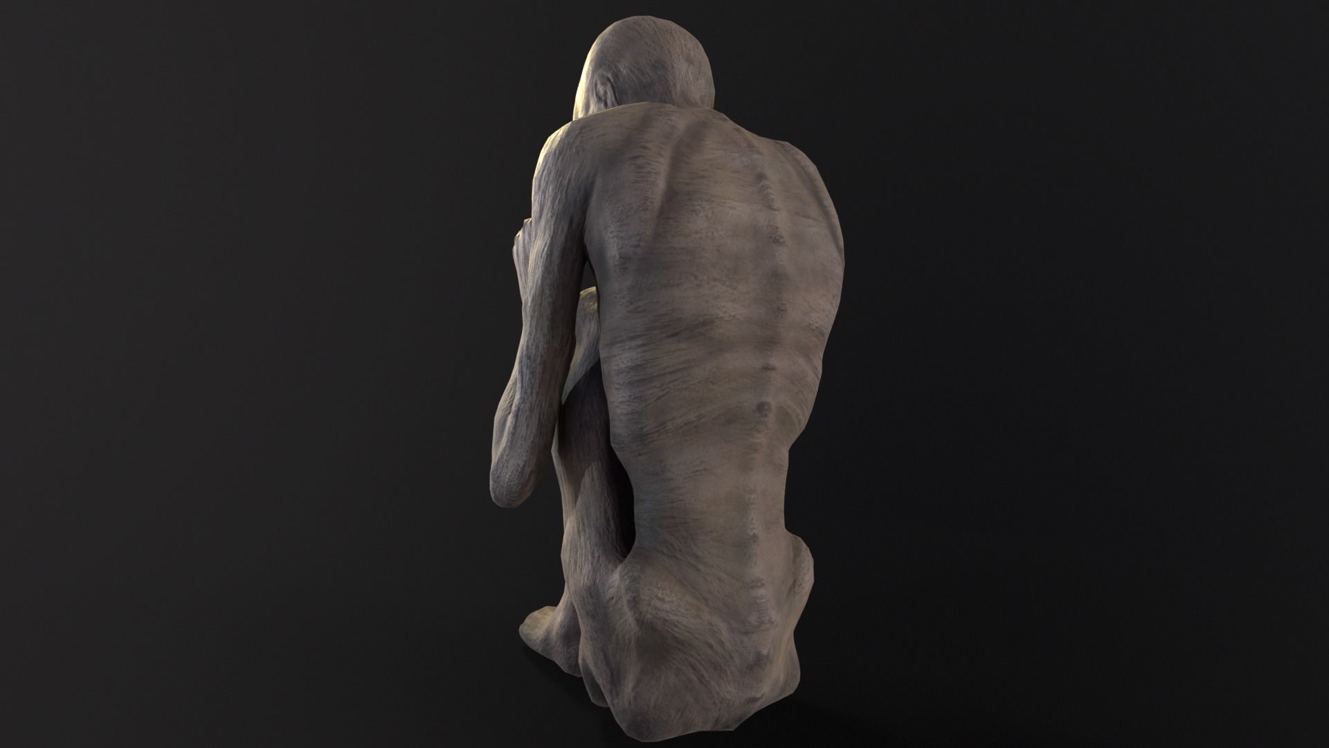 Mummified Corpse Low-poly 3D model_14