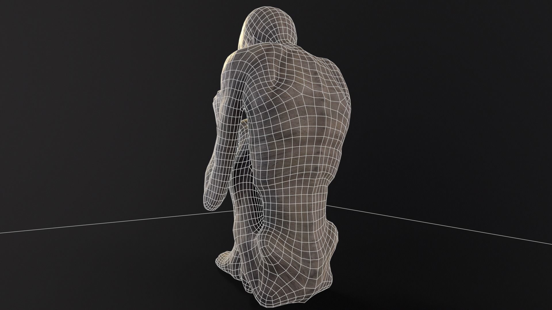 Mummified Corpse Low-poly 3D model_15