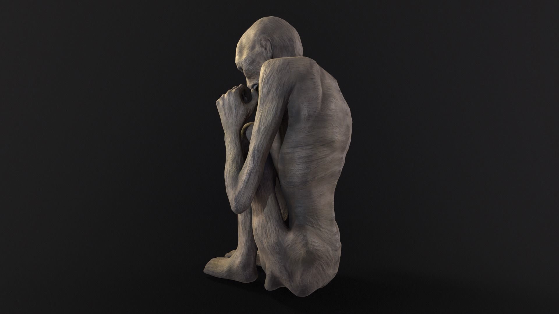 Mummified Corpse Low-poly 3D model_12