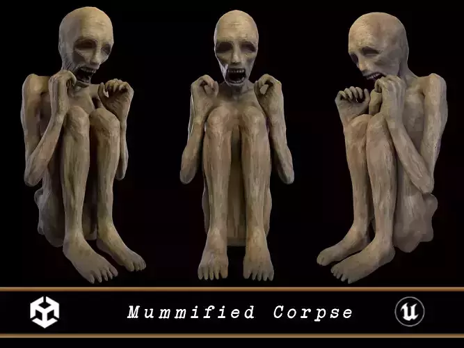 Mummified Corpse Low-poly 3D model