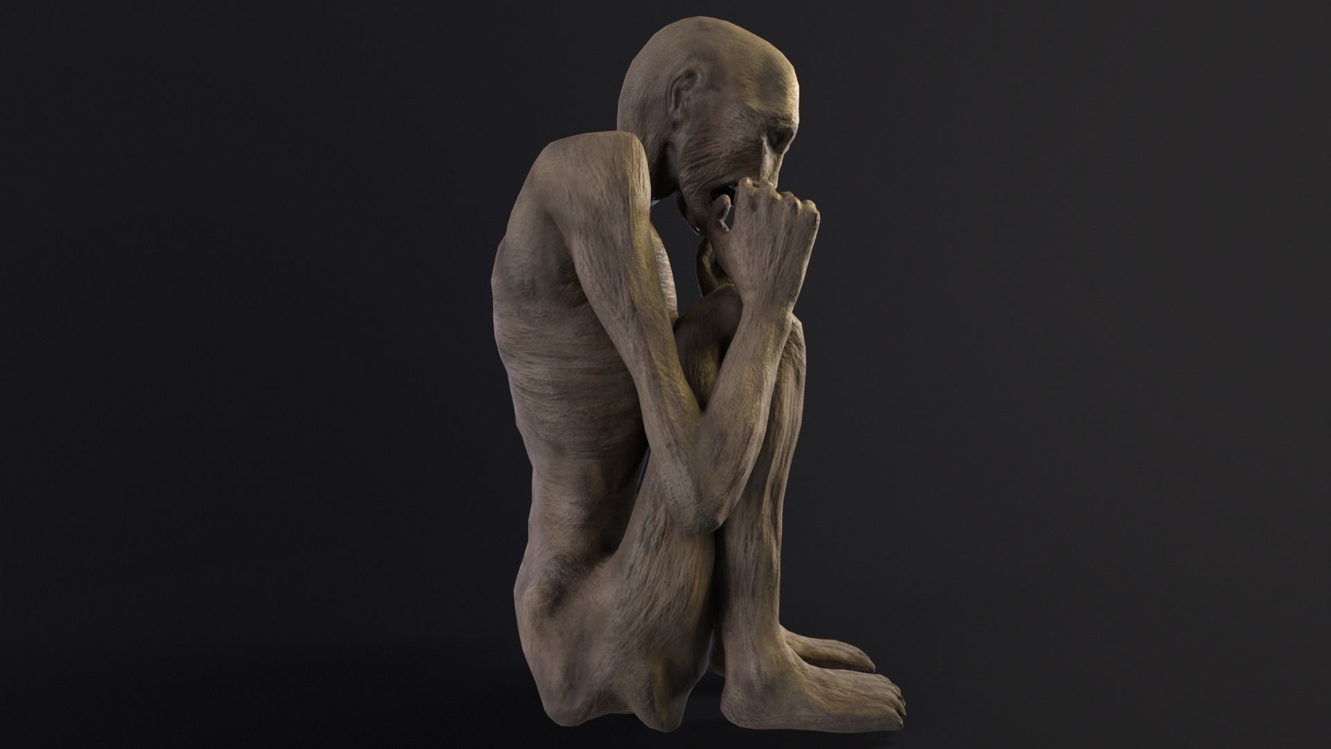 Mummified Corpse Low-poly 3D model_20