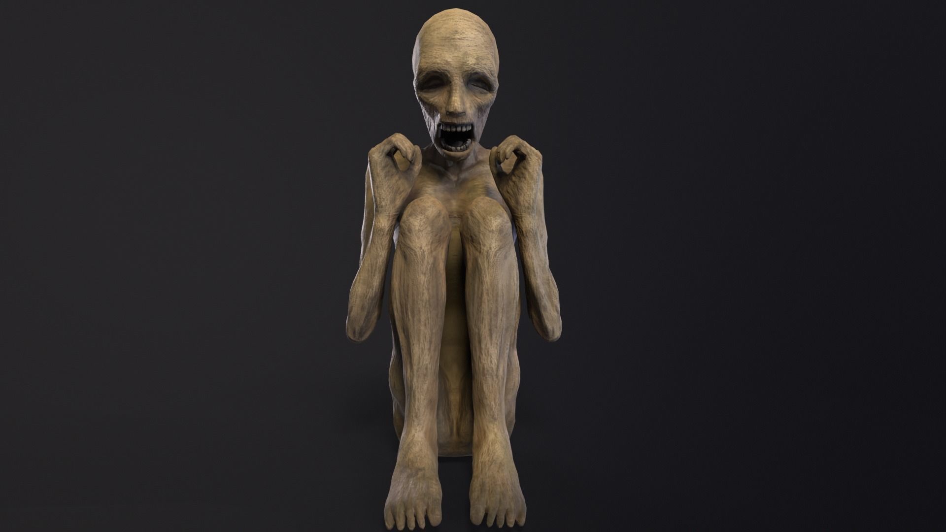 Mummified Corpse Low-poly 3D model_6