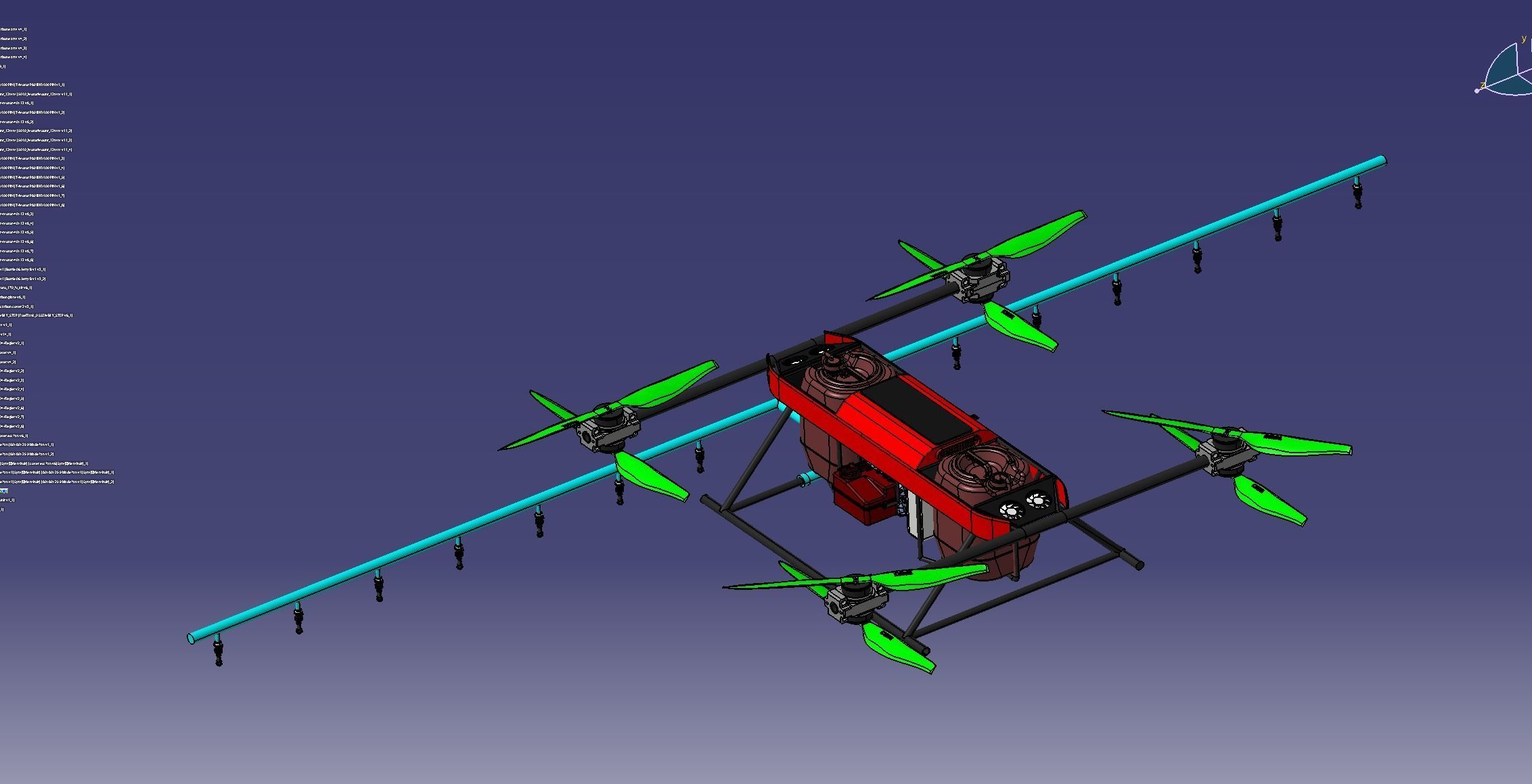 Agricultural spray drones 3D model_4
