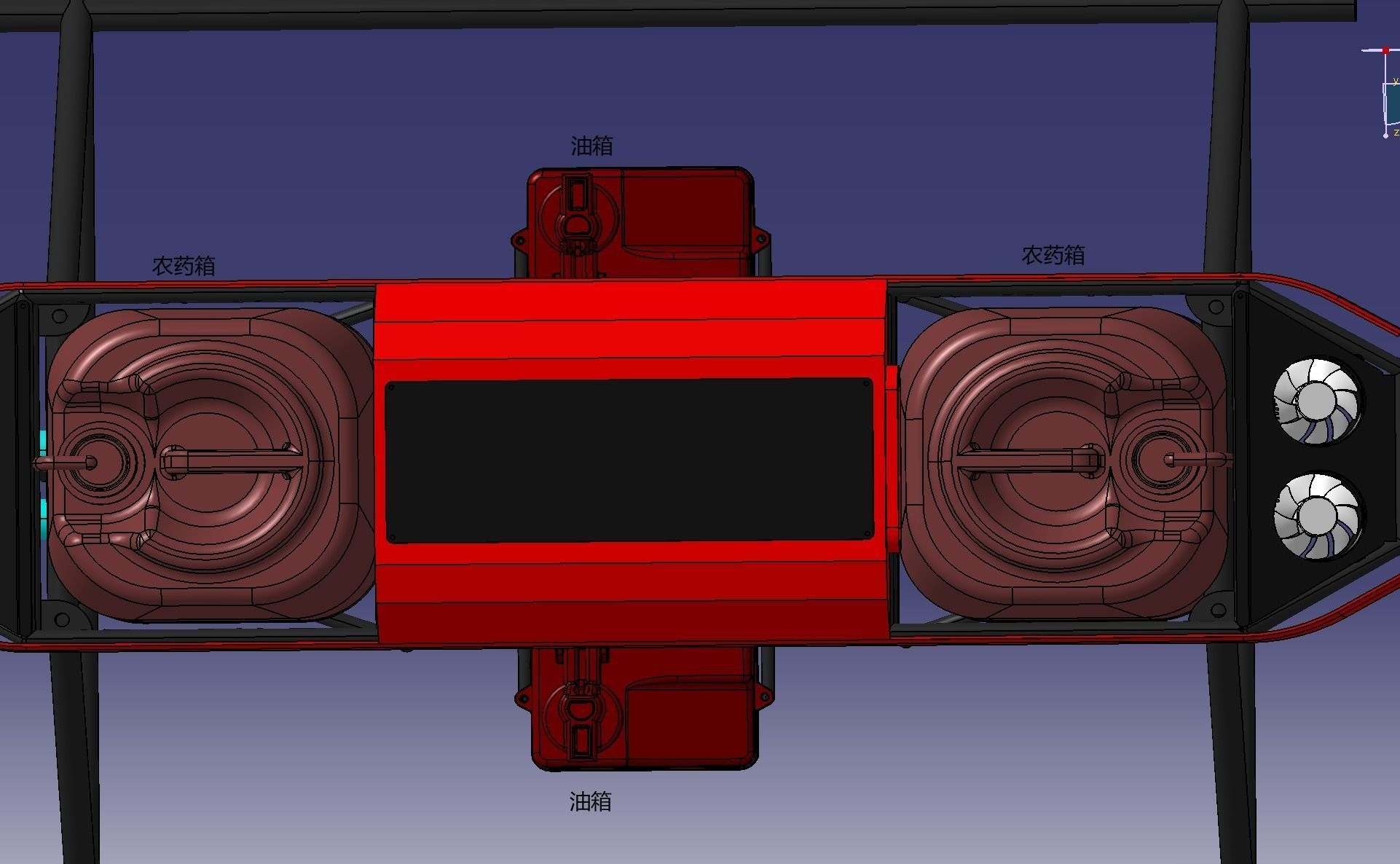 Agricultural spray drones 3D model_6