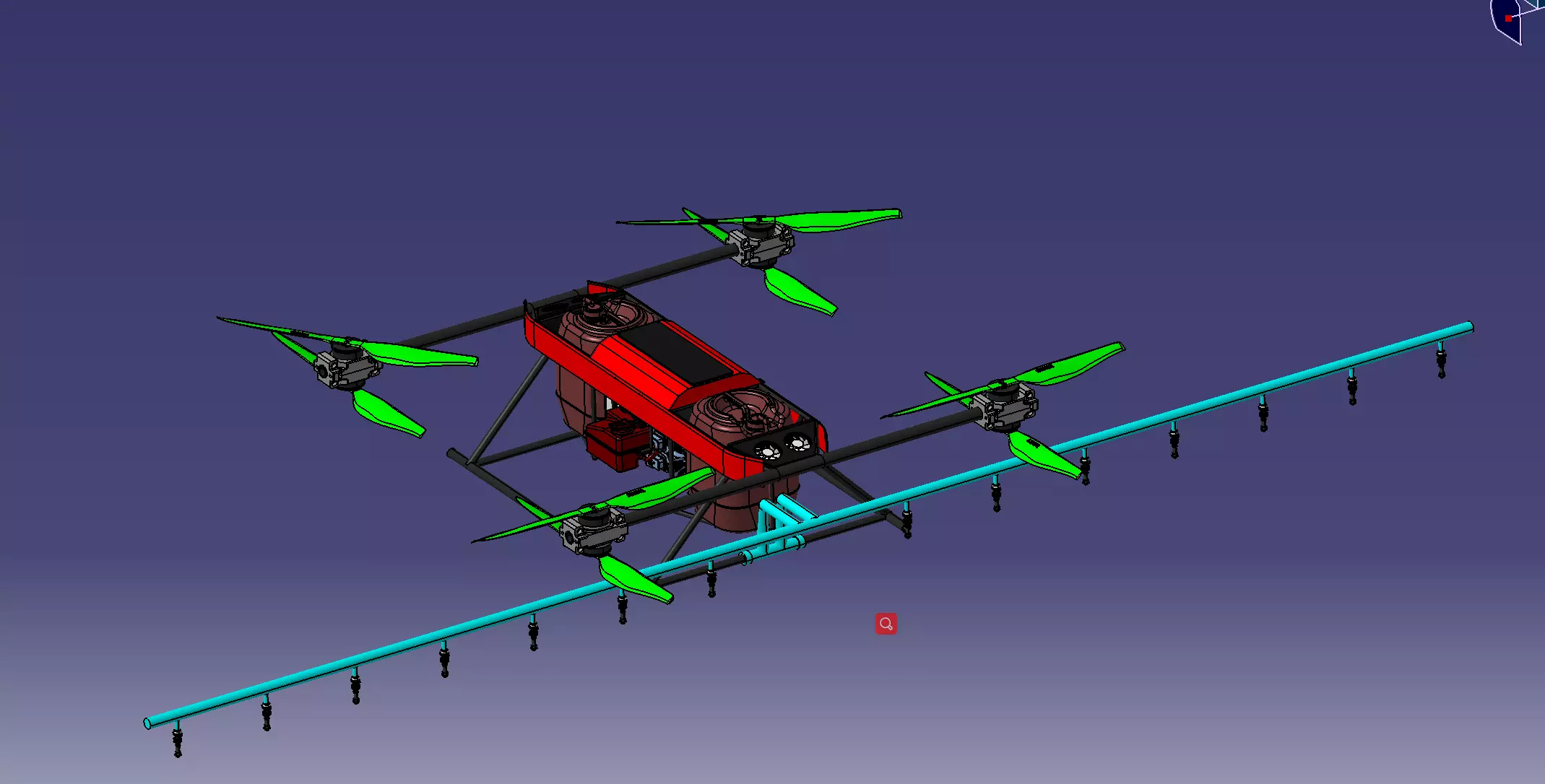Agricultural spray drones 3D model_0