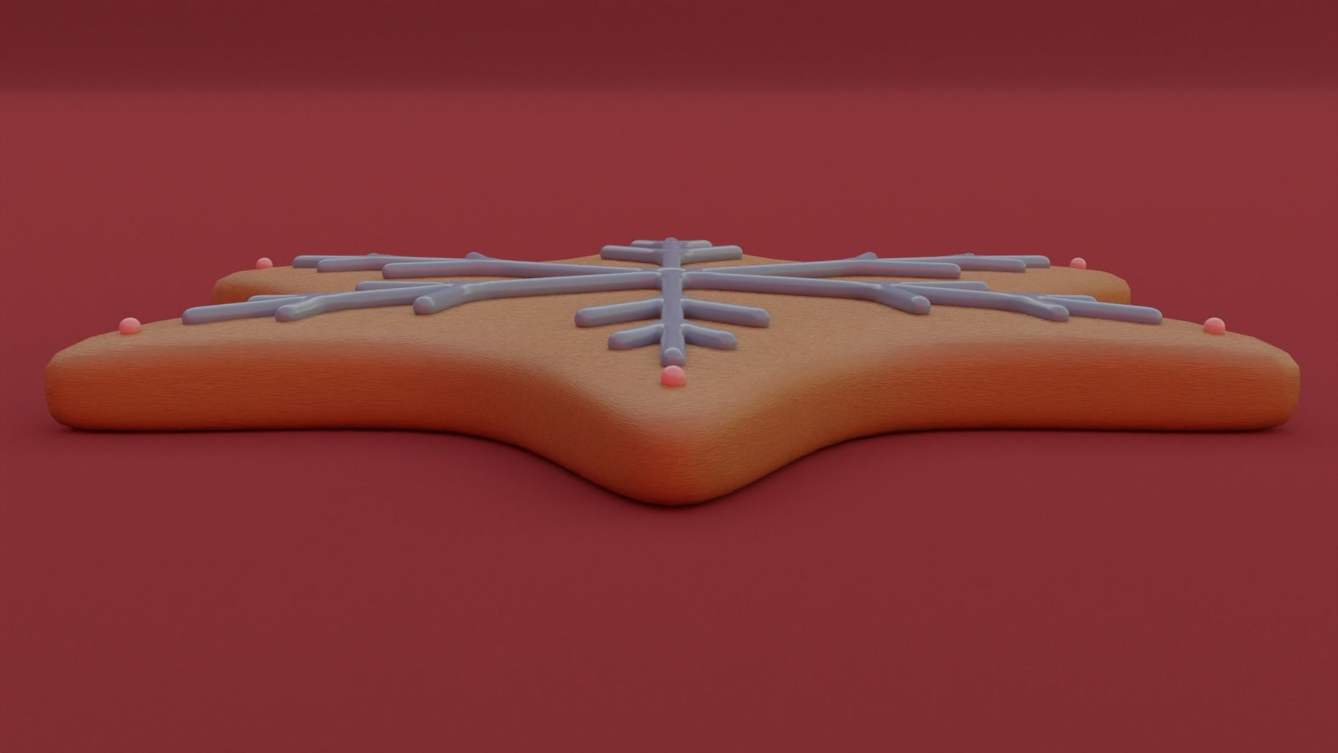 Gingerbread snowflake 3D model for 3D print set 3D print model_13