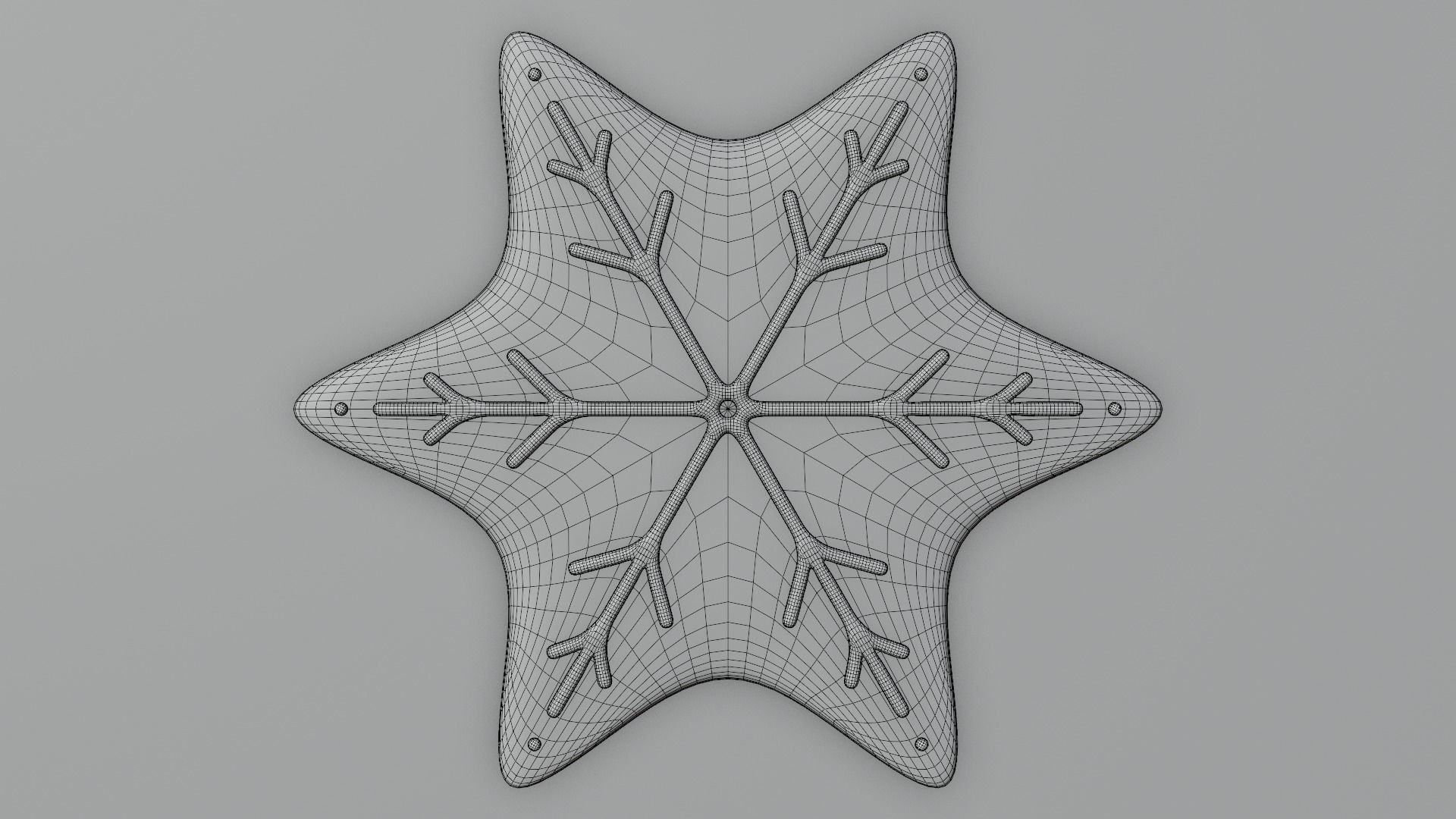 Gingerbread snowflake 3D model for 3D print set 3D print model_49