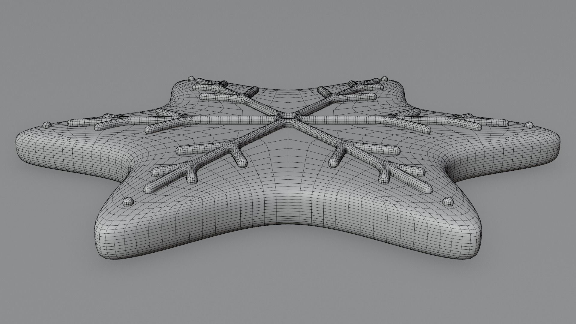 Gingerbread snowflake 3D model for 3D print set 3D print model_52