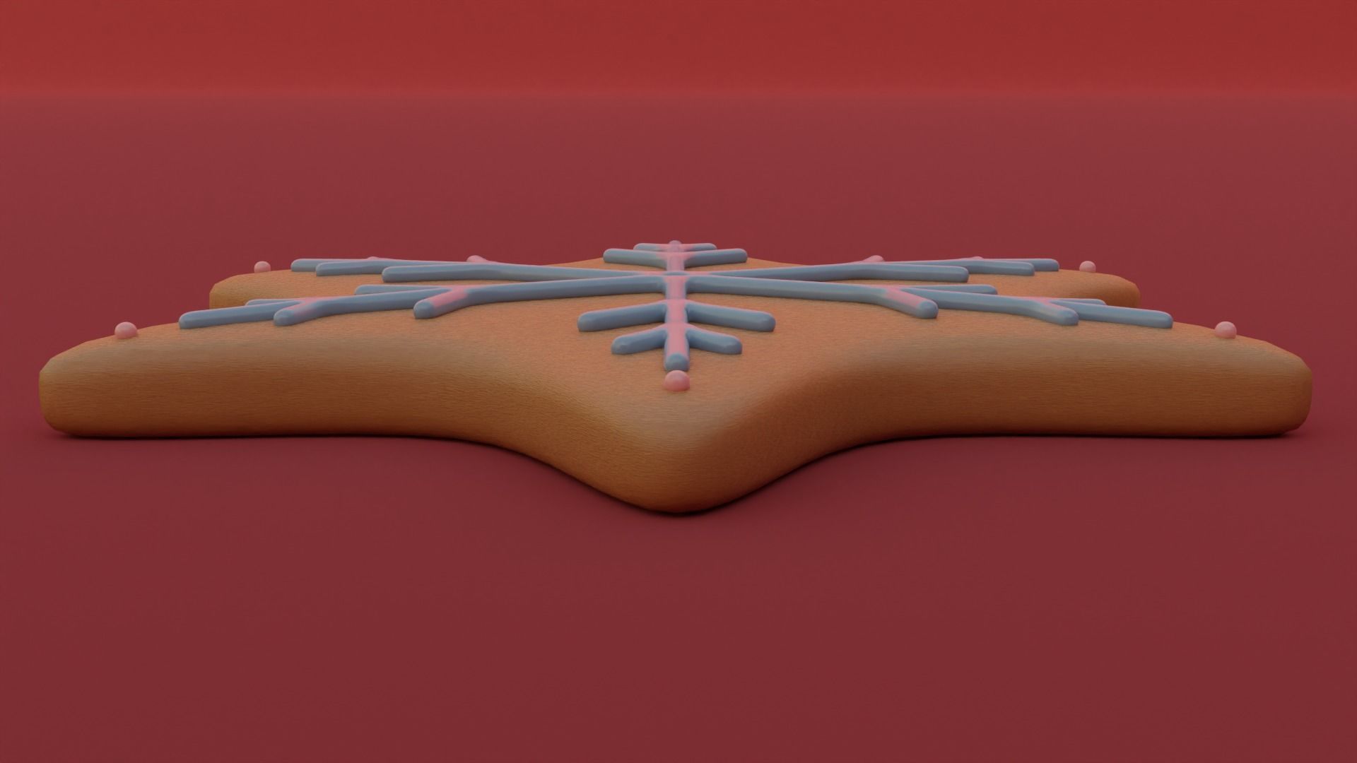 Gingerbread snowflake 3D model for 3D print set 3D print model_14