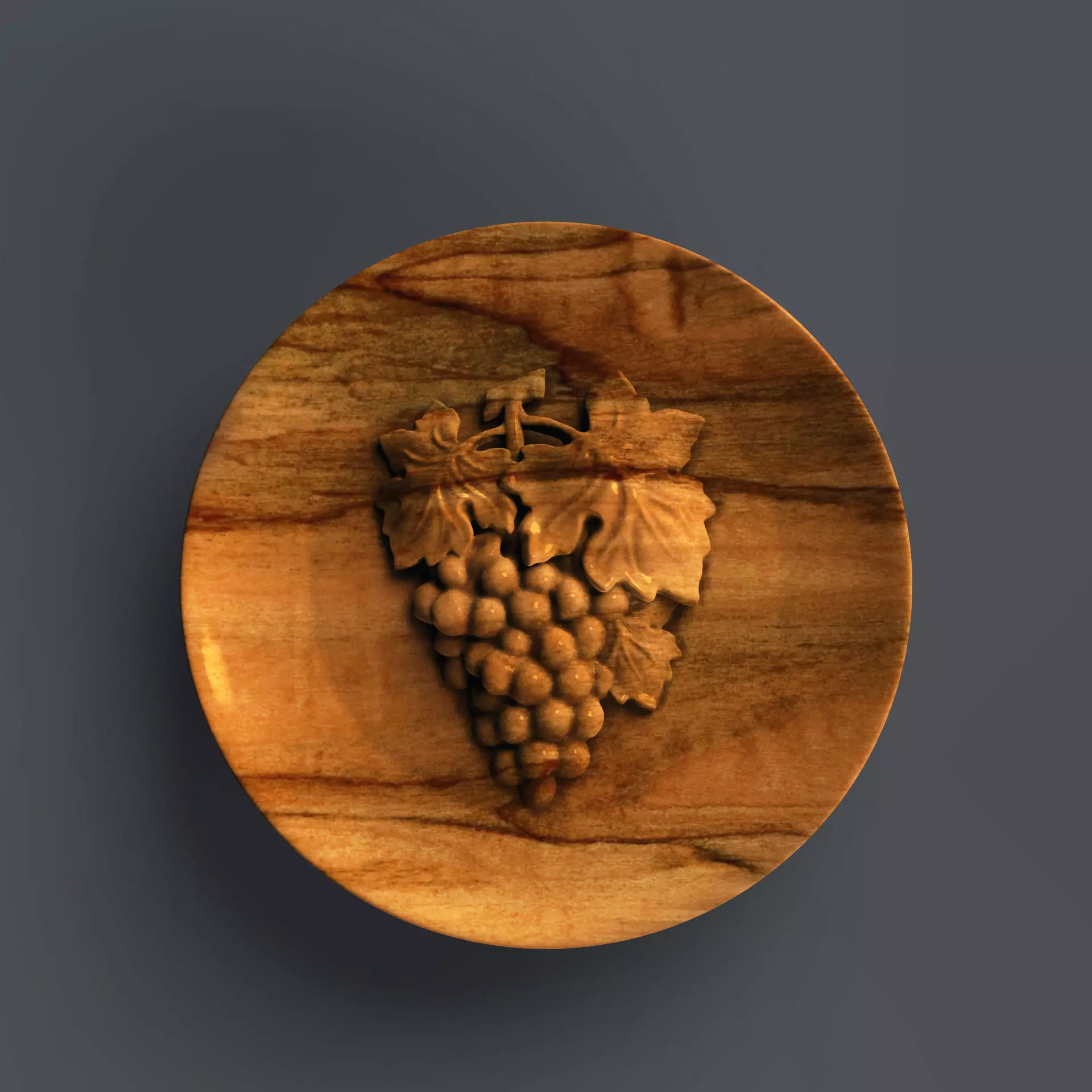 Grape plate 2 3D print model