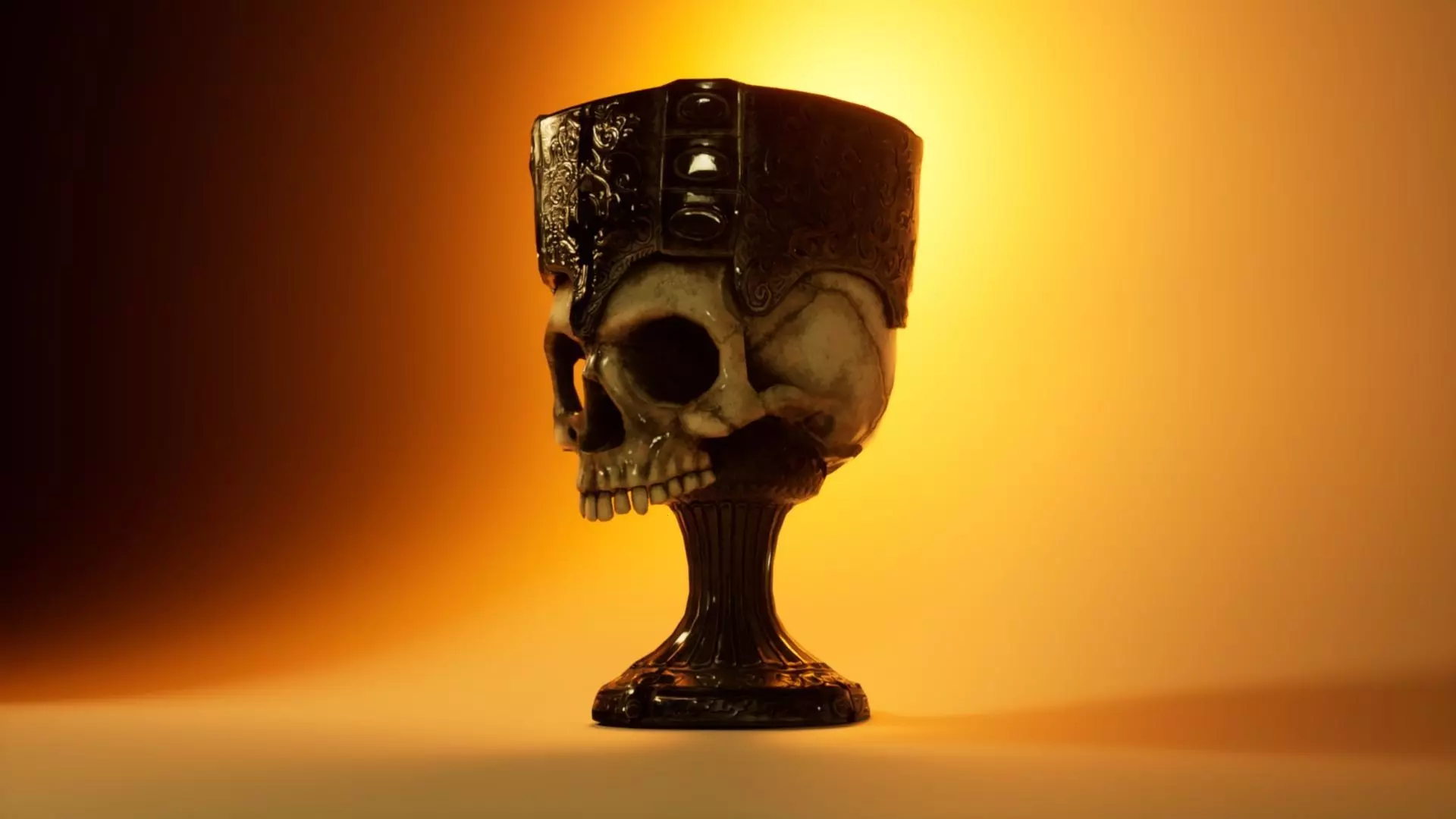 Antique Skull Goblet 3D model Low-poly 3D model_0