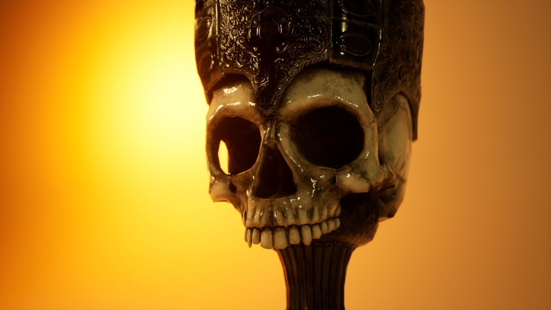 Antique Skull Goblet 3D model Low-poly 3D model_2