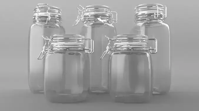 Kitchen glass jars set