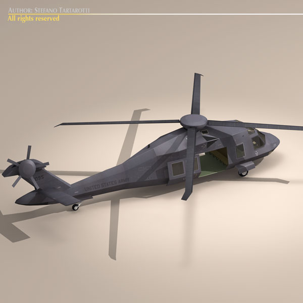 MH60 Stealth Blackhawk 3D model_8