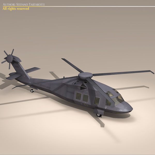 MH60 Stealth Blackhawk 3D model_2